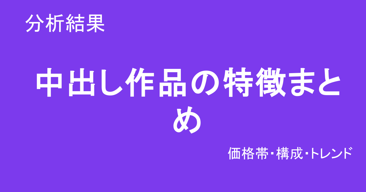中出し作品の特徴まとめ 価格帯・構成・トレンド